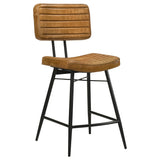 Counter Stool - Partridge Upholstered Counter Height Stools with Footrest (Set of 2)