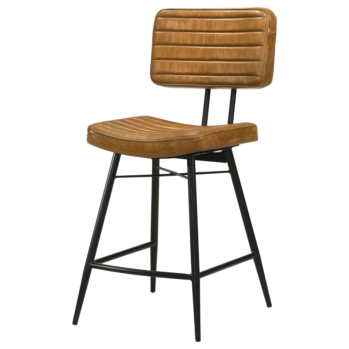 Counter Stool - Partridge Upholstered Counter Height Stools with Footrest (Set of 2)