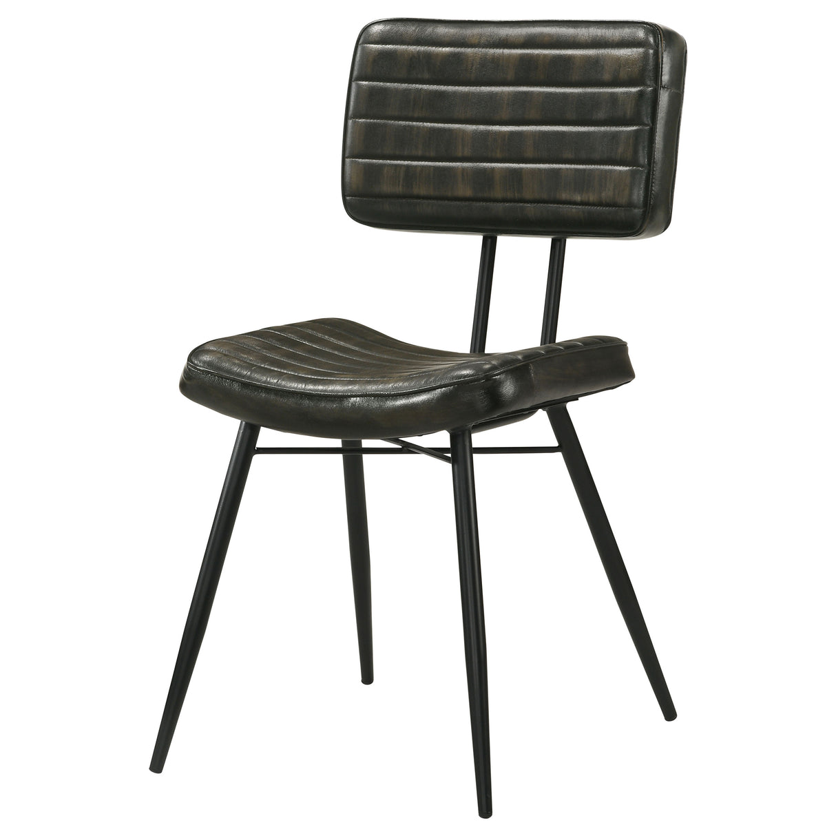 Side Chair - Partridge Padded Side Chairs Espresso and Black (Set of 2)