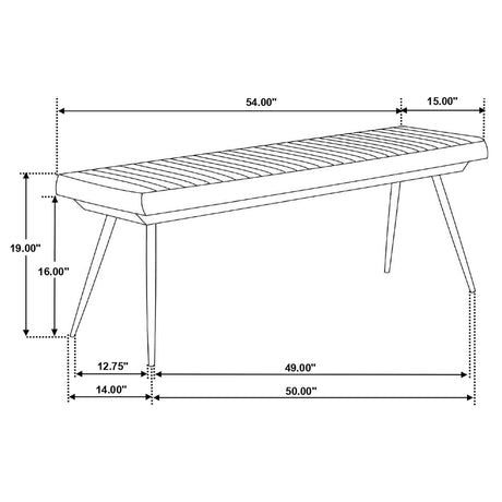 Bench - Partridge Cushion Bench Espresso and Black