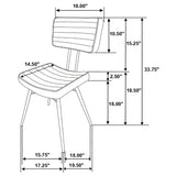 Misty 5 - piece Rectangular Dining Set Grey Sheesham and Camel - 110681 - S5C - image - 13