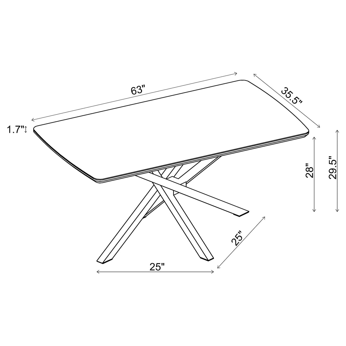 Dining Table - Paulita Rectangular Dining Table White and Gunmetal