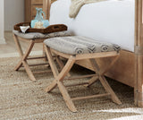Retreat Camp Stool Bed Bench - Light Brown / Gray by Hooker Furniture - View 3