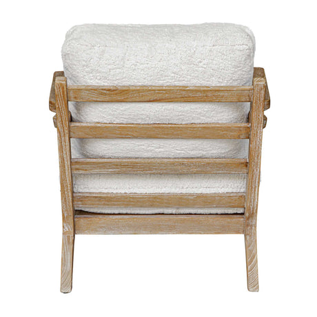 Laid Back Back Sheepskin Accent Chair - White by Uttermost - View 8