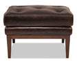 Belvedere Tufted Footstool - Dark Brown by Hooker Furniture - View 1