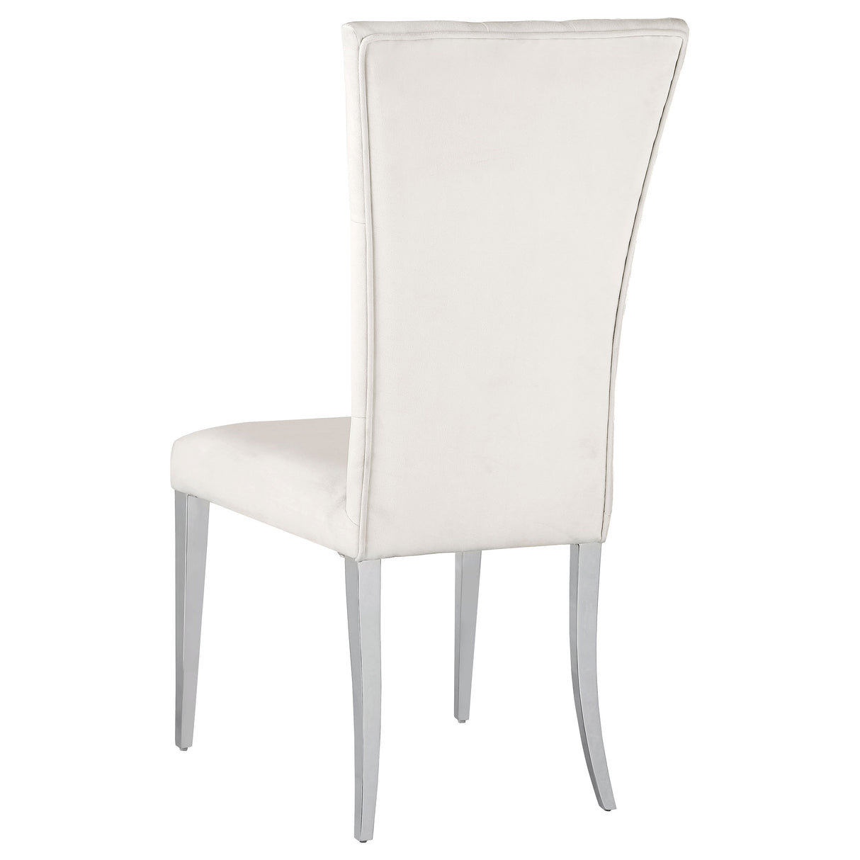 Side Chair - Kerwin Tufted Upholstered Side Chair (Set of 2) White and Chrome