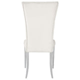 Side Chair - Kerwin Tufted Upholstered Side Chair (Set of 2) White and Chrome