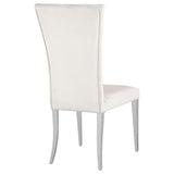 Side Chair - Kerwin Tufted Upholstered Side Chair (Set of 2) White and Chrome