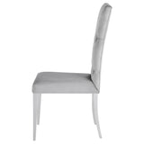 Side Chair - Kerwin Tufted Upholstered Side Chair (Set of 2) Grey and Chrome