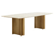 Astara 94.5-Inch Cream Marble & Antique Brass Dining Table | Sunpan - sold by Home Elegance USA