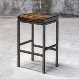 Beck Industrial Bar Stool Dark Brown & Black - Dark Brown / Black by Uttermost - View 5