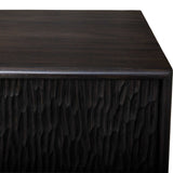 Stevenson Chiseled 4 Door Cabinet Black / Brown / Woodtone - Dark Brown by Uttermost - View 8