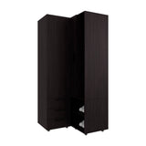 Armoire 70.9' H, 1 Door, 3 Drawers, 7 Shelves, 10 Legs, Black Wengue - Bedroom - sold by Home Elegance USA