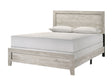 Whitewashed Wood Finish 1pc King Size Panel Bed Beautiful Wooden Bedroom Furniture Contemporary Style