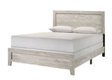 Whitewashed Wood Finish 1pc King Size Panel Bed Beautiful Wooden Bedroom Furniture Contemporary Style