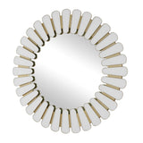 Miran Glass Round Mirror - White by Uttermost - View 4