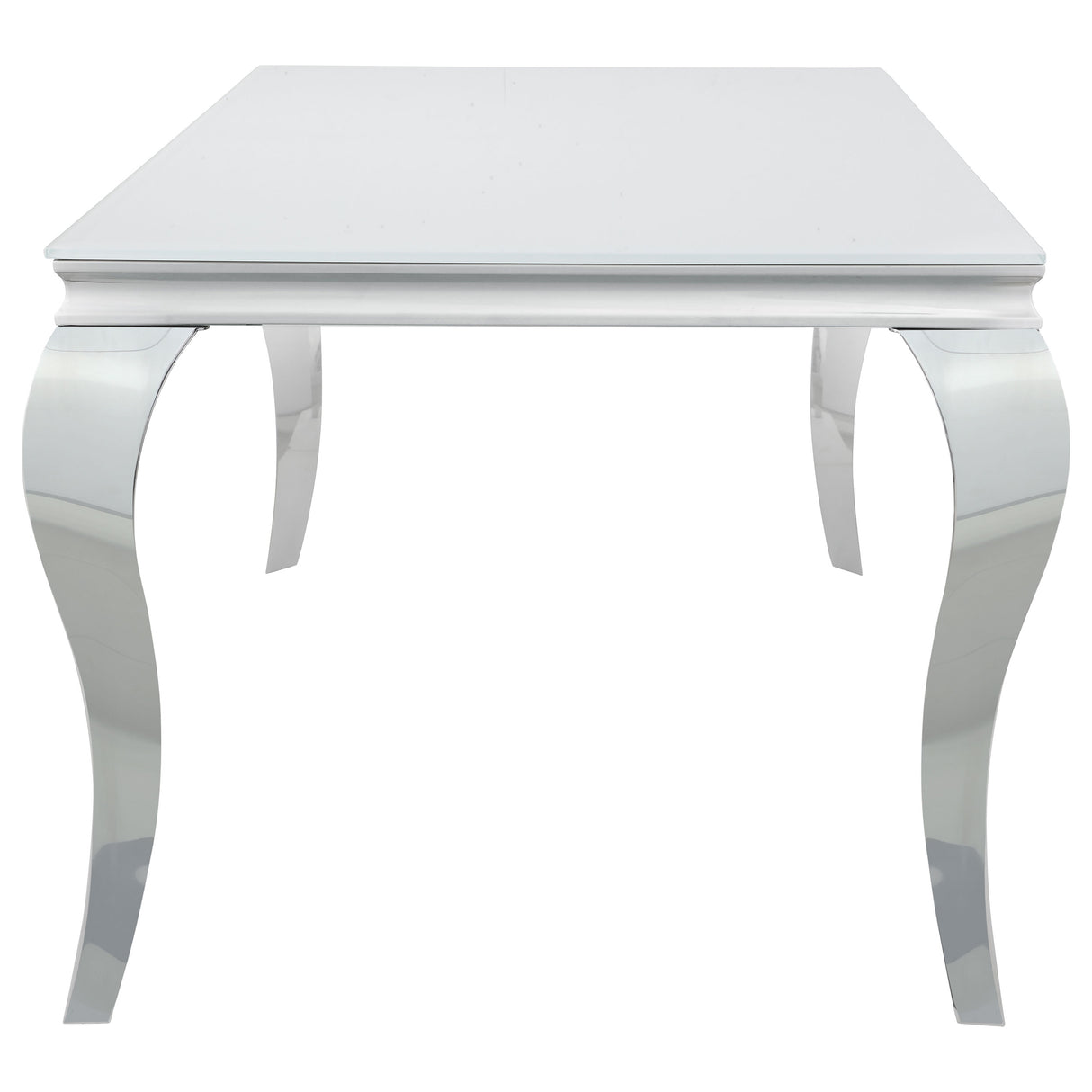 Carone Rectangular 61-inch Glass Top Dining Table White - Home Elegance USA