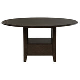 Twyla 60-inch Round Dining Table with Drawer Dark Cocoa - Home Elegance USA