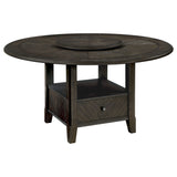 Dining Table - Twyla Round Dining Table with Removable Lazy Susan Dark Cocoa