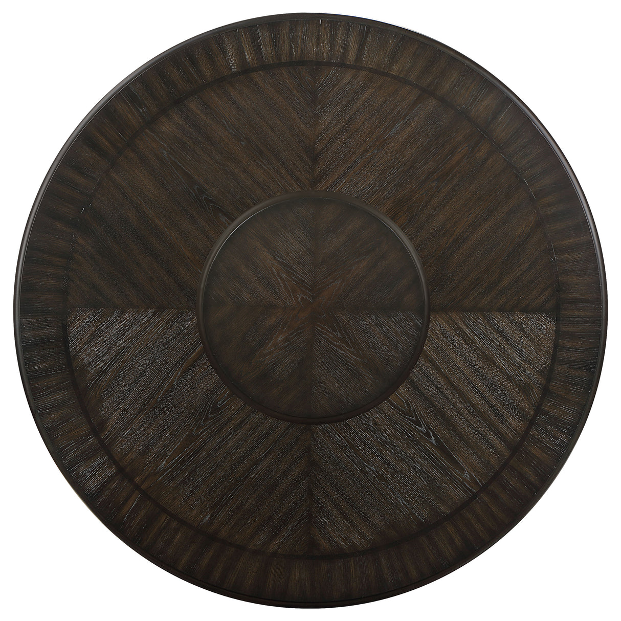 Dining Table - Twyla Round Dining Table with Removable Lazy Susan Dark Cocoa