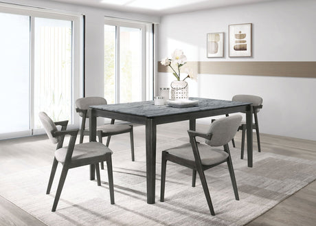 Stevie 5 - piece Rectangular Dining Set Grey and Black | Coaster | Home Elegance USA