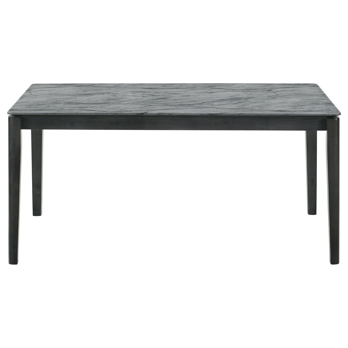 Dining Table - Stevie Rectangular Faux Marble Top Dining Table Grey and Black