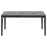 Dining Table - Stevie Rectangular Faux Marble Top Dining Table Grey and Black