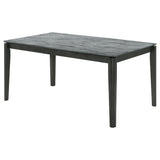 Dining Table - Stevie Rectangular Faux Marble Top Dining Table Grey and Black