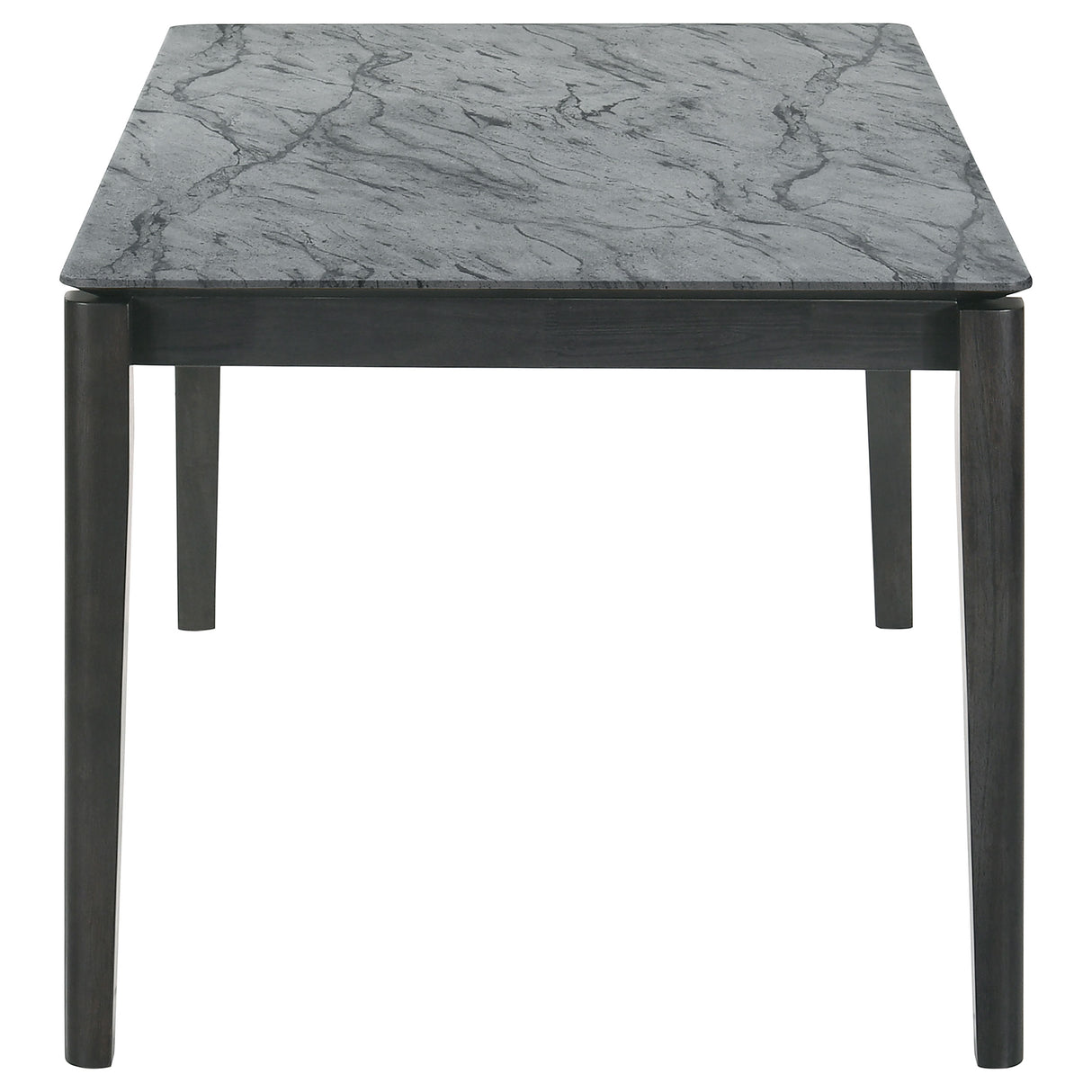 Dining Table - Stevie Rectangular Faux Marble Top Dining Table Grey and Black