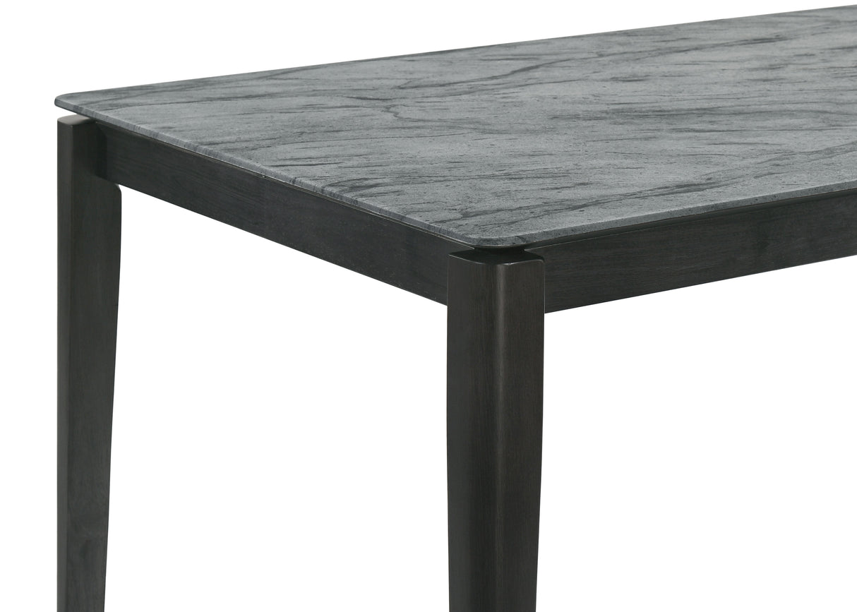 Dining Table - Stevie Rectangular Faux Marble Top Dining Table Grey and Black