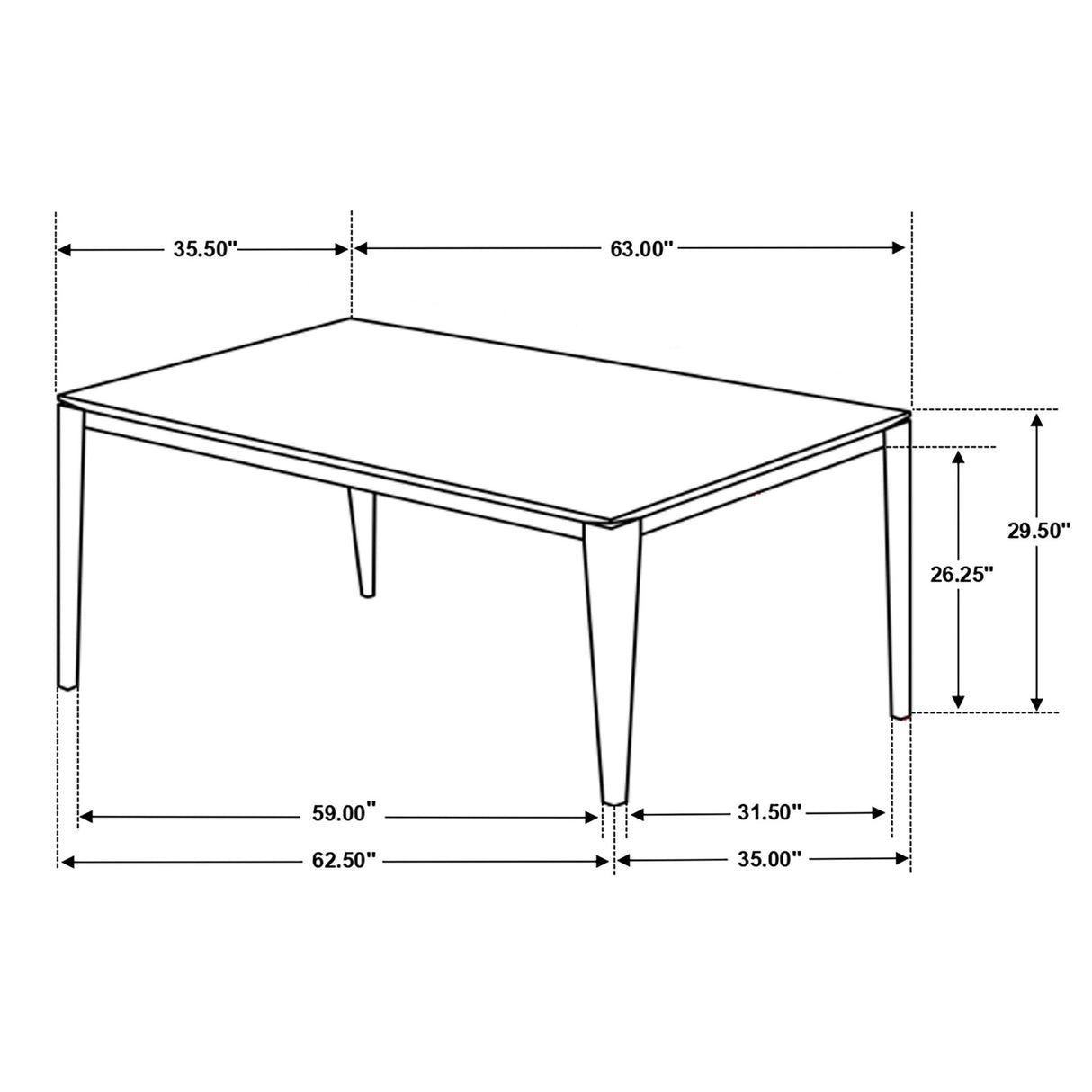 Stevie 5 - piece Rectangular Dining Set White and Black | Coaster | Home Elegance USA