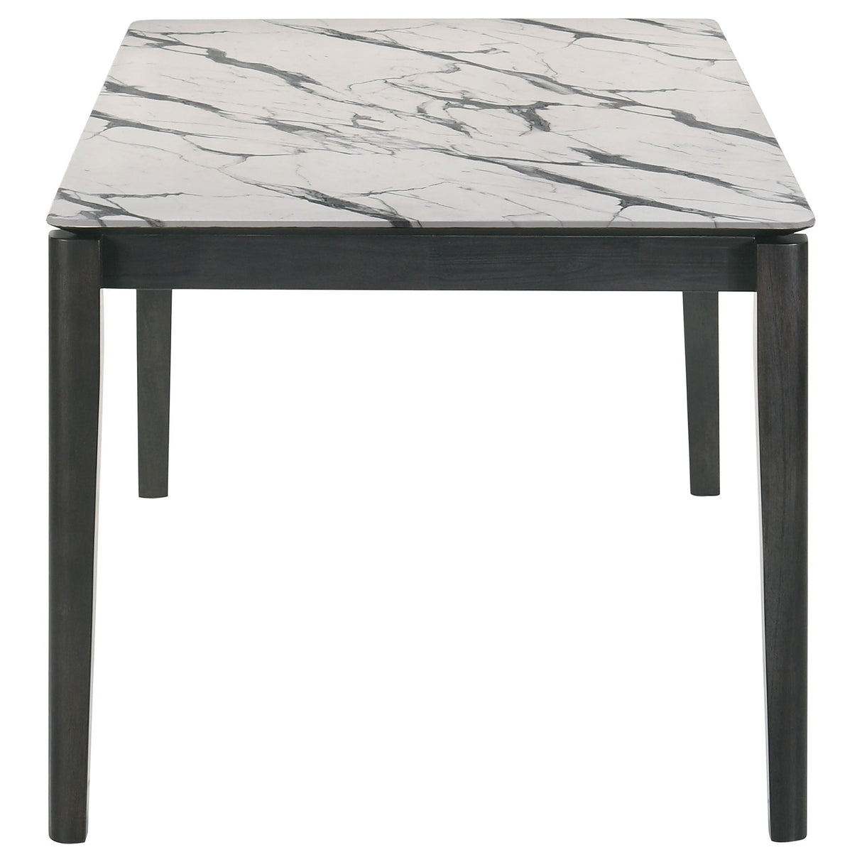 Dining Table - Stevie Rectangular Faux Marble Top Dining Table White and Black