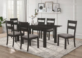 Jakob 7 - piece Rectangular Dining Set Grey and Black | Coaster | Home Elegance USA