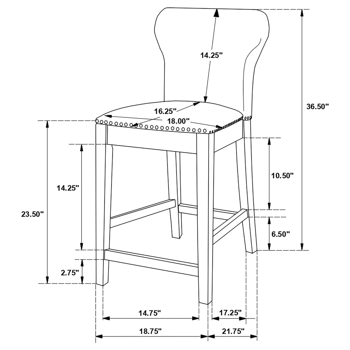 Gibson Round 5 - piece Counter Height Dining Set Yukon Oak and Black | Coaster | Home Elegance USA