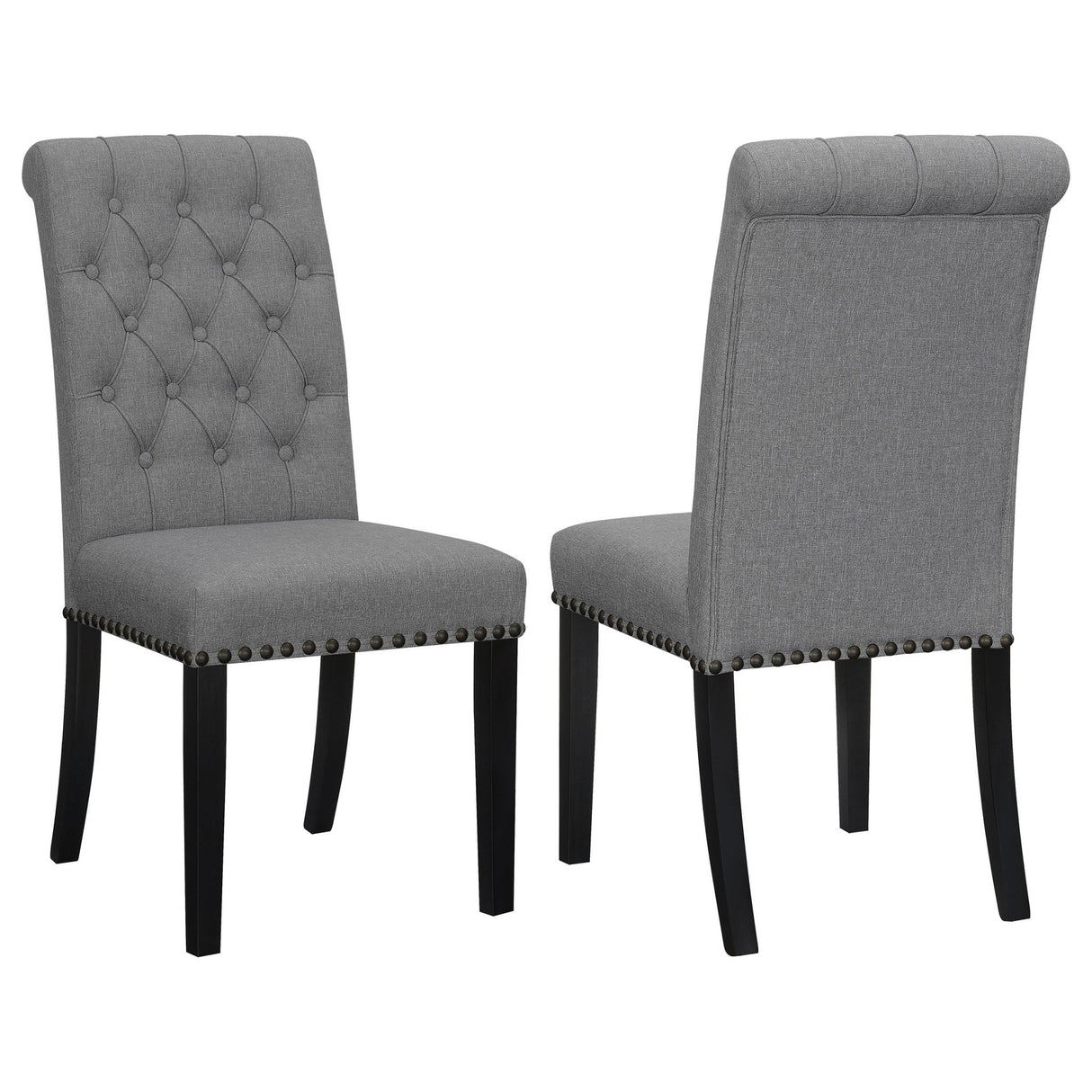 Alana Upholstered Tufted Side Chairs with Nailhead Trim (Set of 2) | Coaster | Home Elegance USA