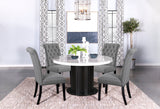 Alana Fabric Upholstered Dining Side Chair Grey (Set of 2)