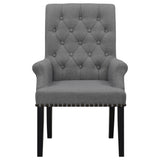 Alana Upholstered Tufted Arm Chair with Nailhead Trim | Coaster | Home Elegance USA