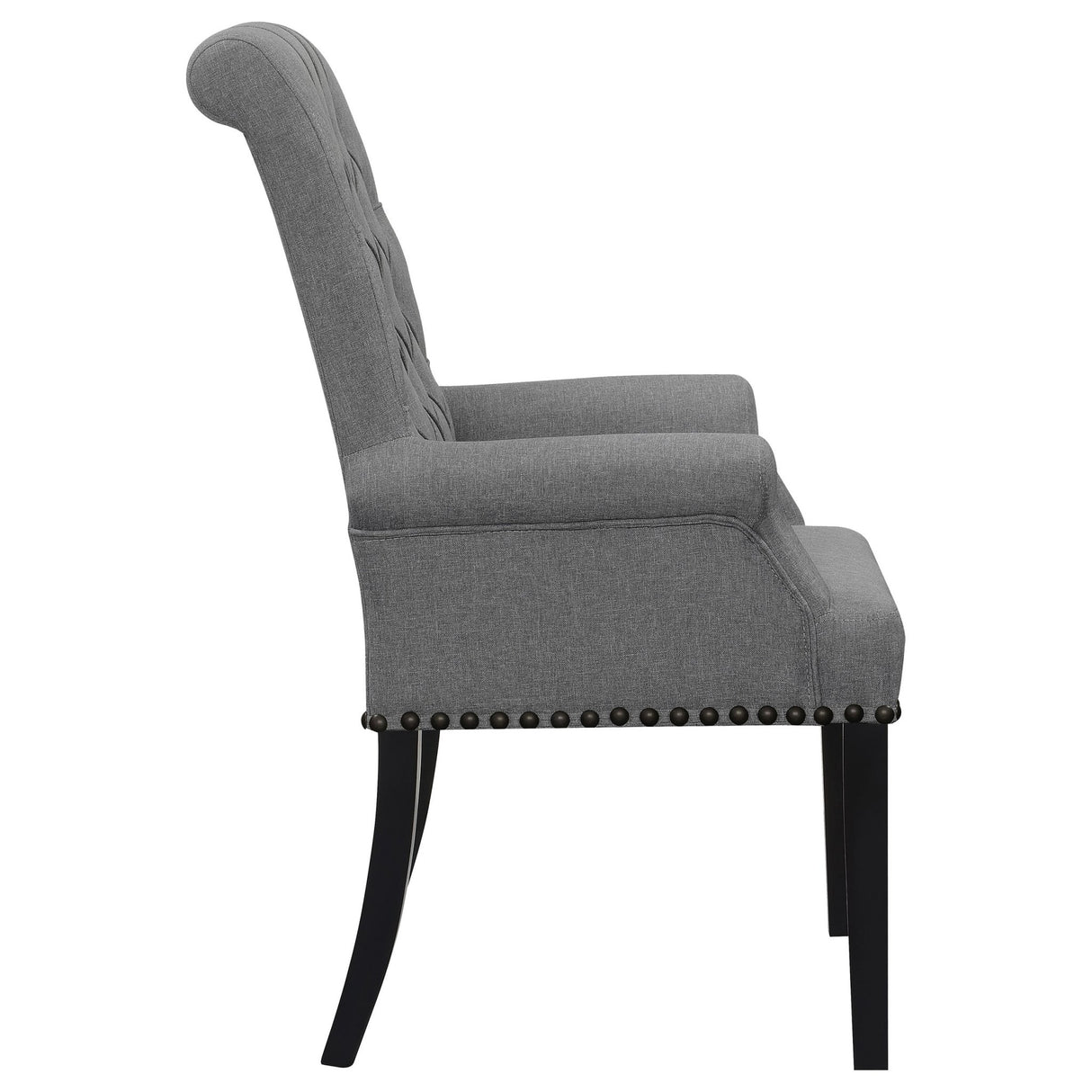 Alana Upholstered Tufted Arm Chair with Nailhead Trim | Coaster | Home Elegance USA