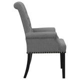Arm Chair - Alana Upholstered Tufted Arm Chair with Nailhead Trim