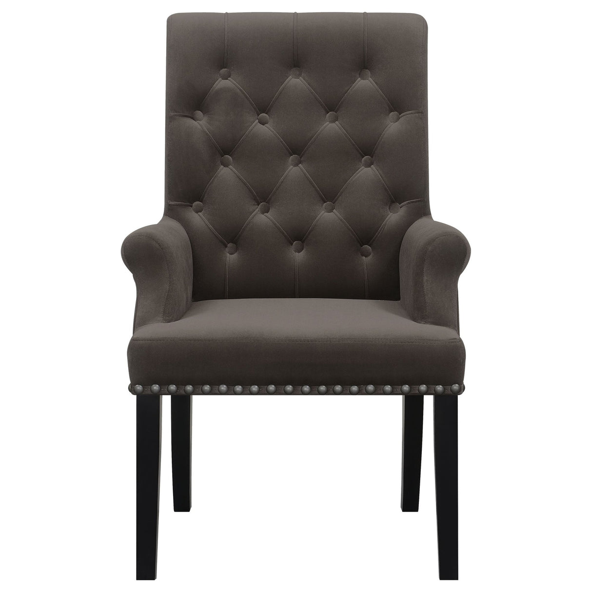 Alana Upholstered Tufted Arm Chair with Nailhead Trim | Coaster | Home Elegance USA