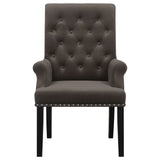 Alana Upholstered Tufted Arm Chair with Nailhead Trim | Coaster | Home Elegance USA