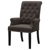 Alana Upholstered Tufted Arm Chair with Nailhead Trim | Coaster | Home Elegance USA