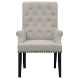 Alana Upholstered Tufted Arm Chair with Nailhead Trim | Coaster - 115183 - Home Elegance USA - 2