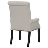 Arm Chair - Alana Upholstered Tufted Arm Chair with Nailhead Trim