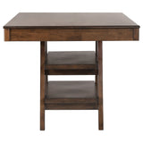 Dewey 2 - drawer Counter Height Table with Open Shelves Walnut | Coaster | Home Elegance USA