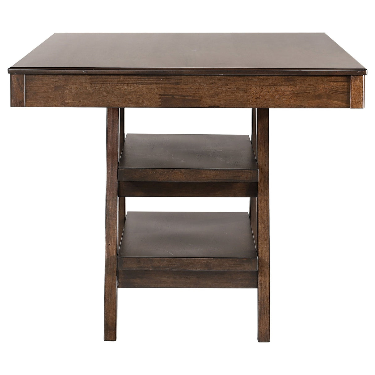 Dewey 2 - drawer Counter Height Table with Open Shelves Walnut | Coaster | Home Elegance USA