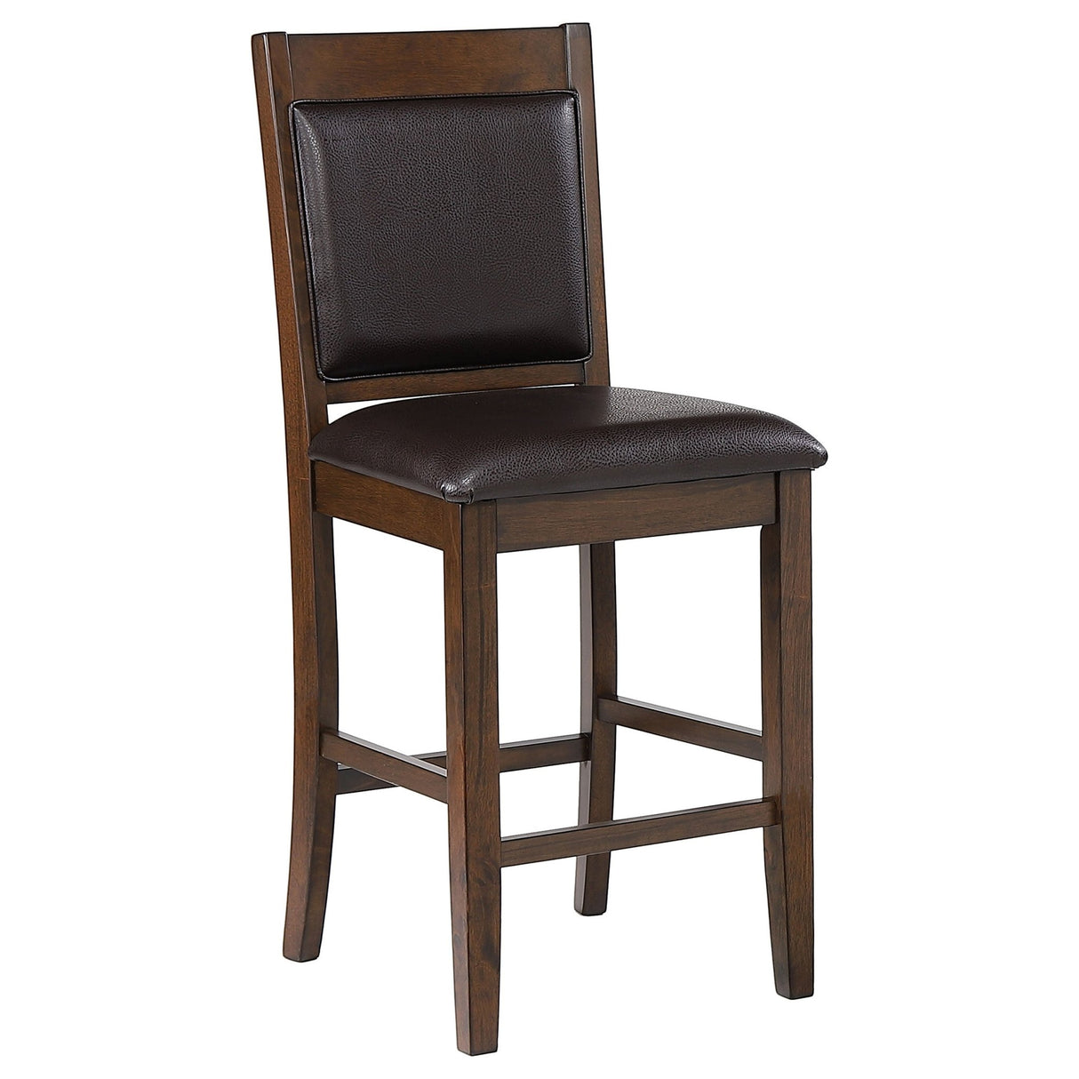 Dewey Upholstered Counter Height Chairs with Footrest (Set of 2) Brown and Walnut | Coaster - 115209 - Home Elegance USA - 3