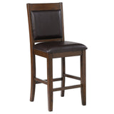 Dewey Upholstered Counter Height Chairs with Footrest (Set of 2) Brown and Walnut | Coaster - 115209 - Home Elegance USA - 3