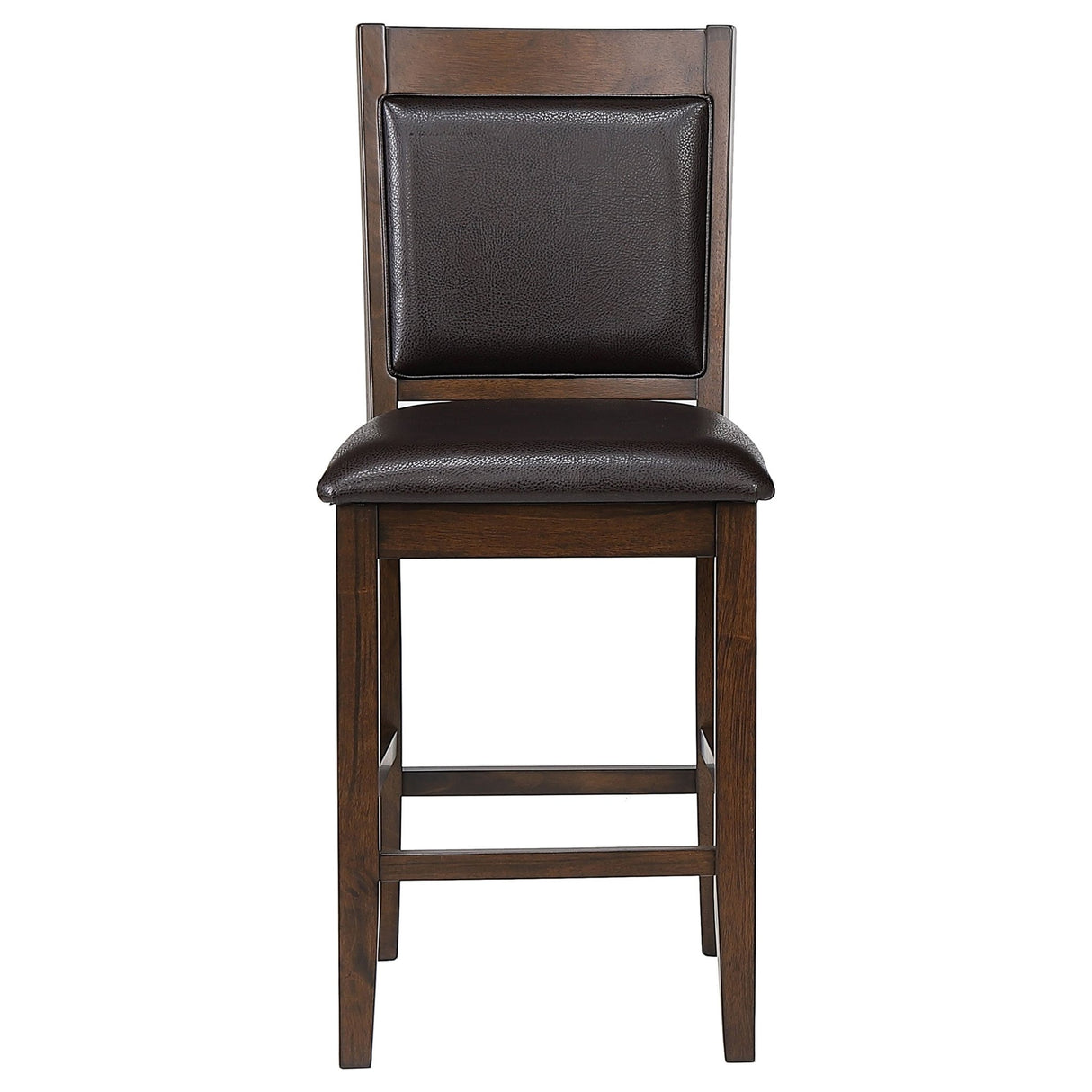 Dewey Upholstered Counter Height Chairs with Footrest (Set of 2) Brown and Walnut | Coaster - 115209 - Home Elegance USA - 4