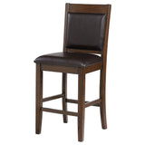 Dewey Upholstered Counter Height Chairs with Footrest (Set of 2) Brown and Walnut | Coaster - 115209 - Home Elegance USA - 5